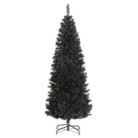 HOMCOM - Sapin de Noël artificiel de 6 pi avec ouverture automatique - Noir-Arbre de Noël artificiel de style réaliste 