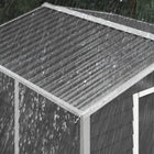 Outsunny - Abri de jardin 8'x7' avec serrure et cadre de sol, gris clair-Le cadre en acier galvanisé est robuste et résistant à la rouille 