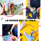 Uni - POSCA Marqueurs à peinture à base d’eau avec pointe pinceau réversible - 1,0 mm/4,0 mm - couleurs assorties - paquet de 16-Utilisez ces marqueurs à séchage rapide pour vos projets intérieurs et extérieurs