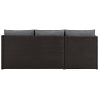 Manhattan Comfort - Ensemble de 3 : canapé 2 places et fauteuil lounge de patio moderne Menton avec table basse - marron et gris-Assemblage à domicile requis Tout le matériel inclus