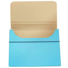 JAM Paper - Mallette de transport pour dossiers épais avec bande élastique - 10 x 1 1/4 x 13 1/4 - Bleu ciel-Quantité : Vendu à l'unité