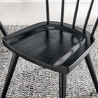 Modway - Sutter Fauteuil d’appoint de salle à manger - Noir-Capsules de pied non marquées