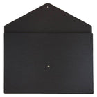 JAM Paper - Portefeuille Kraft à Boutons et Attaches à Ficelle Grand - 9 1/4 x 14 x 3/8 - Noir Recyclé-Fabriqué à partir de carton kraft durable 100 % recyclé et doté d'une fermeture sécurisée à bouton et à cordon