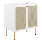 Modway - Chaucer 30" Vanette de salle de bain - Blanc blanc-Bassin en céramique