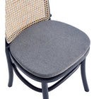 Manhattan Comfort - Lot de 2 chaises de salle à manger Paragon 44,5 cm style industriel chic, rembourrées - noir et gris-18,9 po L x 23 po l x 35,43 po H