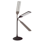 OttLite - Lampe de bureau LED Pivot avec double abat-jour - Clearsun - Noir-3 modes de température de couleur (blanc chaud, blanc lumineux et lumière du jour naturelle ClearSun)