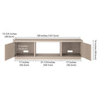 Hudson&Canal - Meuble TV Dorian pour téléviseurs jusqu'à 65 pouces - Blanc aulne-Caractéristiques assemblage facile