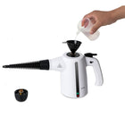 Commercial Care - Nettoyeur vapeur portatif - blanc-Accessoires inclus : tuyau d’extension, buse de pulvérisation pour portes et fenêtres, entonnoir, embout, petite brosse, verre doseur, manchon pour serviette, buse de pulvérisation longue et buse de pulvérisation standard.