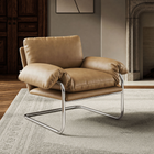 Modway - Ansel Cuir végane Chaise d’accent - Grillé-Siège rembourré fixe