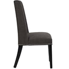 Modway - Baron Tissu Chaise à manger Ensemble de 2 - Brown-Finition de tête de clou polie