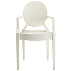 Nicer Furniture - fauteuil fantôme de Louis XVI - blanc - 2 pièces-Fabriqué en polycarbonate blanc moulé robuste