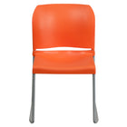 Flash Furniture – Chaise empilable à dossier profilé Hercules avec base traîneau argentée, orange-Cadre avec base traîneau enduite en poudre argentée
