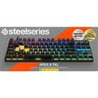 SteelSeries - Clavier de jeu optique filaire Apex 9 TKL avec technologie Rapid Trigger - Noir-Interrupteurs optiques optipoint: Interrupteurs optiques sur mesure avec activation 33 % plus rapide et absence totale de rebond