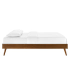 Modway - Margo Bois Cadre de lit plateforme Queen, Noyer-Options de tête de lit interchangeables