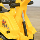 HOMCOM - Pelle mécanique ride-on pour enfants - jaune-Le levier de vitesse crée une expérience de jeu réaliste et captivante 