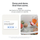 Google - Pixel 9 Pro - 512 Go - Noir volcanique - Bell and Virgin Plus-Gemini, votre assistant d’IA intégré : Gemini vous aide à optimiser vos idées. Maintenez le doigt sur l'interrupteur pour commencer à rédiger, à planifier, à apprendre et plus encore. 