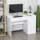 HOMCOM - Bureau d'ordinateur avec tiroirs de rangement - 43,25 po L x 19 po l x 29,75 po H - blanc-La grande surface supérieure offre une excellente expérience d’écriture et de travail