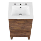 Modway - Render 18" Armoire à coiffeuse de salle de bain - Blanc noyer-8