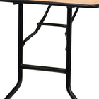 Flash Furniture – Table de banquet pliante de 72 po, brun (YTWTFT3072TBL)-Pattes en forme de Y revêtues en poudre noire