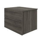 Nexera - Table de nuit à 2 tiroirs James, Chêne Gris-2 tiroirs pratiques sur coulisses de métal