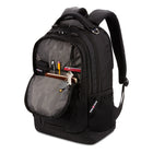 Swiss Gear - Sac à dos pour ordinateur portable The Cecil - noir-Compartiment organisateur avant avec clip pour clé/porte-clés et plusieurs poches de séparation