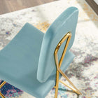 Modway - Ponder Performance Velvet Tabouret de comptoir - Bleu de mer-Tabouret du comptoir de la salle à manger