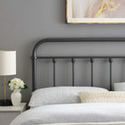Modway - Sage Métal Tête de lit jumelée, Gris-Style de ferme moderne
