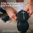 Ultimate Ears - MINIROLL Enceinte Bluetooth ultra-portable et étanche, Noir-Portée de 40 mètres (131 pieds) : Une petite enceinte Bluetooth avec une grande portée sans fil