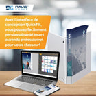Reliure de présentation en suède, anneaux en D, 11 po x 17 po, 1 po, blanc-Blanc