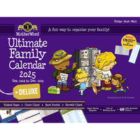 MotherWord - Ultime calendrier familial de luxe pour réfrigérateur 2024-2025 - 18 po x 13 1/2 po - anglais-16 grandes pages mensuelles détachables : septembre 2024 - décembre 2025