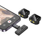 HOCO - Microphones sans fil pour adaptateur Type C et boîtier de chargement-Compact et portable pour l'enregistrement en déplacement et l'utilisation mobile