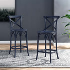 Modway - Gear Tabouret de comptoir - Bleu Minuit-Capsules de pied non marquées