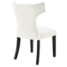 Modway - Curve Performance Velvet Chaises de salle à manger Ensemble de 2 - Blanc-Assemblée requise