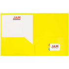 JAM Paper - Eco Dossier scolaire à 2 pochettes - jaune - Paquet de 6-Quantité : 6 dossiers par paquet | Un pour chaque sujet et projet