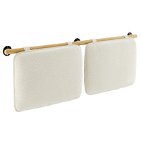 Modway - Anela Fixé au mur Chenille recouverte Tête de lit complète, Crème naturelle-Tête de lit flottante de grandeur nature
