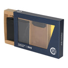 Club Rochelier - Portefeuille Billfold pour hommes avec porte-cartes amovible - Combo noir/beige-Protection RFID