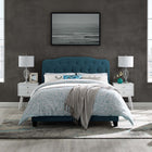 Modway - Amelia Tissu rembourré Lit plein, Azure-Tissu polyester doux pour tissu