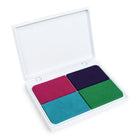 Ready 2 Learn - Tampon encreur lavable géant, couleurs électriques 4 en 1, paquet de 2-Sécuritaire à partir de 3 ans:  Ce tampon encreur non toxique adapté aux enfants est une ressource artisanale sûre pour les petits artistes. Les enfants adorent l'utiliser avec des tampons ou créer des œuvres d'art avec empreintes digitales.