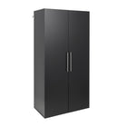 Prepac - Grosse armoire accrochable HangUps de 36 po - noir-Poignées au fini nickel satiné