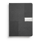 Eccolo - Journal À Couverture Rigide - 6 po x 8 po - Ligné - 128 Feuilles - Plaque Argentée-6 po x 8 po