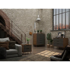 Manhattan Comfort - Ensemble de commodes de chambre à coucher Rockefeller style milieu du siècle - nature et gris texturé - ensemble de 3-Choisissez le design de votre poignée lorsque le produit est chez vous Option pour une poignée découpée ou un look affleurant