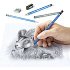 Staedtler Ensemble pour esquisse - 12 pièces-Haute résistance à la casse lors de la taille et de l'utilisation, pour une durée de vie prolongée du crayon, une précision durable et un dessin ininterrompu.