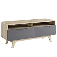 Modway - Origin 47 po Meuble TV, Gris naturel-Meuble TV moderne de 47 pouces