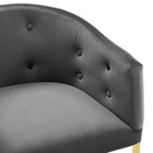Modway - Savour Touffe Performance Velvet Tabouret de bar - Charbon de bois-7