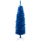 HOMCOM - Sapin de Noël artificiel fin 5pi - arbre de Noël - bleu profond-5pi de haut, luxuriant avec des feuilles bleu foncé qui donnent un aspect sain et naturel 