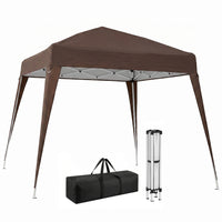 Outsunny - Tente auvent d'extérieur pliante 8 pi l x 8 pi L avec sac - Café-Convient pour organiser une petite fête, un pique-nique, des sorties à la plage, etc