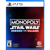 Monopoly: Star Wars Heroes vs. Villains pour PlayStation 5-Entrez dans la galaxie star wars avec une nouvelle touche audacieuse à monopoly. vivez des moments cinématographiques emblématiques en compétition avec votre famille et vos amis dans des lieux emblématiques de toutes les époques de la saga