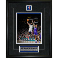Anthony Edwards Pin & Plate Wolves - Impression encadree - 16" x 20"-Qualité supérieure - 8x10 framed