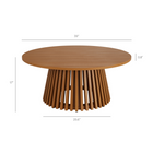 Modway - Lane Rond de 39 pouces Terrasse extérieure Bois de teck Table à manger - Naturel-Table ronde à lattes de 39 pouces