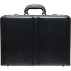 Mancini - Business Mallette extensible - 17.75po x 4.75po x 13po - Noir -Doublure en cuir suédé